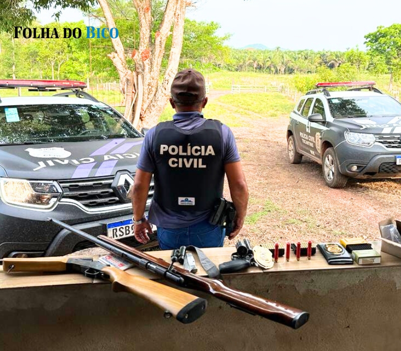 Arsenal com 25 armas e mais de 500 munições é encontrado em fazenda, Tocantins